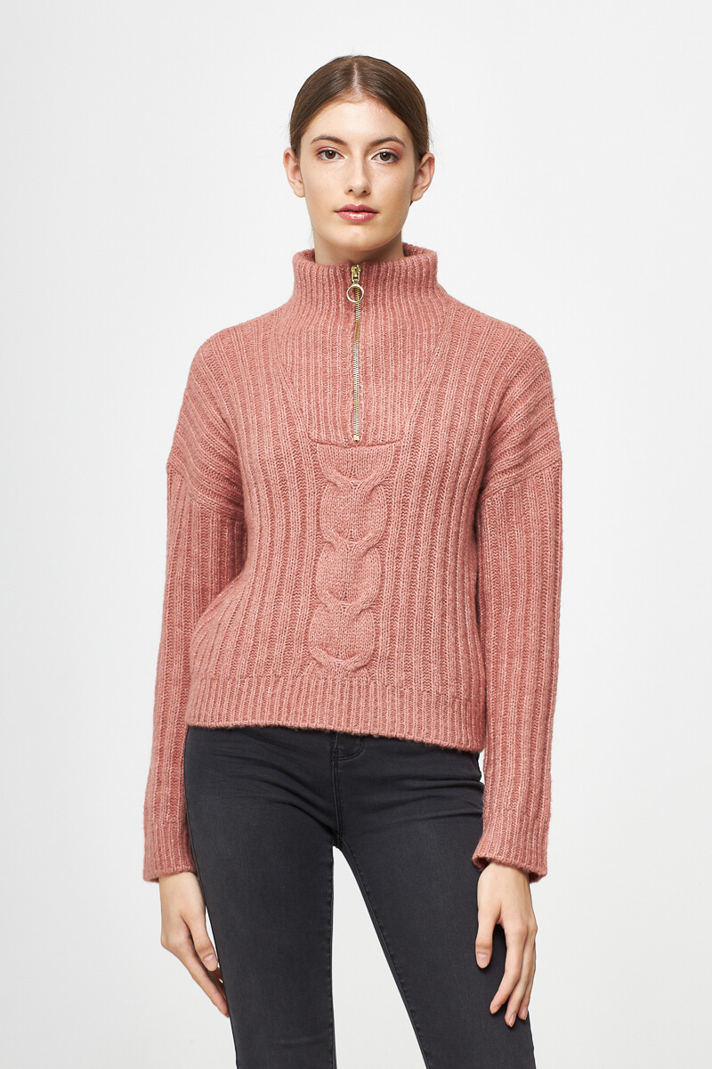 jersey rosa cuello alto